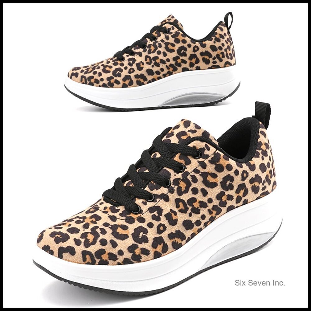 Platform Sneakers Wedge Rocker Bottom Slip Resistant Work Shoes Comfortable